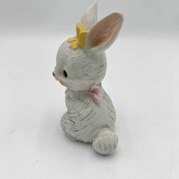 Homeco Bunny Rabbit Figurine, Anthropomorphic Bunny, Porcelain Figurine, Easter, - Picture 3 of 5